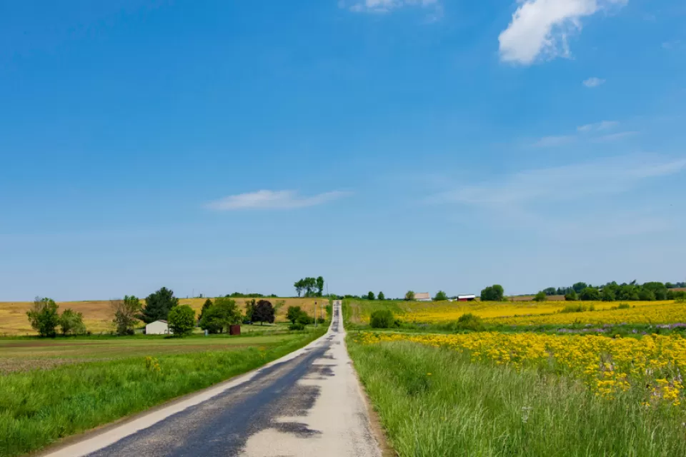 Rural road in Central Ohio